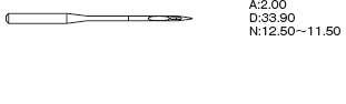 Игла Organ Needles DPx5 NY2 (DPx5 RBM-S) № 75/11
